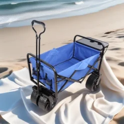 FURNIinspire Wheelbarrows And Lawn Carts Collapsible Garden, Beach Utility Cart With All-Terrain Wheels, Folding Wagon Cart, Blue, 39“*20"*43" 11 FURNIinspire Wheelbarrows And Lawn Carts Collapsible Garden, Beach Utility Cart With All-Terrain Wheels, Folding Wagon Cart, Blue, 39“*20"*43" -Outdoor Kitchen & Living GUEST df779c97 2a97 48a4 9d6a e00dccd8ca87