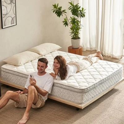 FURNIinspire Mattresses Queen Size Mattress Hybrid King With Memory Foam Pocket Spring For Comfort Sleep, Medium Firm, Grey, 80"*60"*12" 4 FURNIinspire Mattresses Queen Size Mattress Hybrid King With Memory Foam Pocket Spring For Comfort Sleep, Medium Firm, Grey, 80"*60"*12" - Image 2