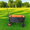 FURNIinspire Wheelbarrows And Lawn Carts Folding Wagon Garden Cart, Lawn Cart With Solid Wheels And Handle, Black And Orange, 30“*15"*36" -Outdoor Kitchen & Living GUEST e1c0d4a6 f08e 4610 a7f0 9f8e3f191b42