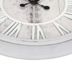 FURNIinspire Wall Clocks 20inch Round Living Room Decorative Roman Numeral Hanging Clock, Timepiece Vintage Wall Decor, Grey, 20"*20"*2.25" -Outdoor Kitchen & Living GUEST e33f6e96 04c3 4ebb 8b1c 836b8071d2e7