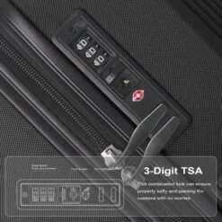 FURNIinspire Bag And Luggage Sets 3 Piece Rolling Luggage, Travel Hard Suitcase With Wheels, Stylish Suitcase Set, Black, 21.06"*11.81"*30.31" 9 FURNIinspire Bag And Luggage Sets 3 Piece Rolling Luggage, Travel Hard Suitcase With Wheels, Stylish Suitcase Set, Black, 21.06"*11.81"*30.31" -Outdoor Kitchen & Living GUEST e3b32d6f c4a5 4ff8 a059 17da31754db3