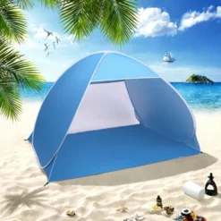 FURNIinspire Camping Tents Beach Tent Sun Shelter, Family Tent For Outdoors, Hiking, Picnic, Beach, Adventure, Blue, 78.74"*59.06"*51.18" -Outdoor Kitchen & Living GUEST e5c9fb03 63cb 4eca 8b99 8b58e5514ed1