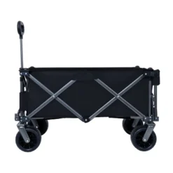 FURNIinspire Wheelbarrows And Lawn Carts Collapsible Folding Wagon, Foldable Beach Wagon, Garden Cart, Yard Cart, Black, 49.02"*22.05"*35.04" -Outdoor Kitchen & Living GUEST e7c2ff34 0cf8 4c45 a767 6bc37428f693