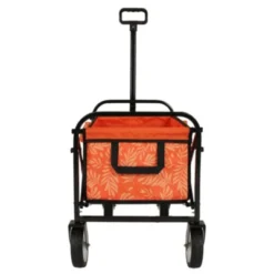 FURNIinspire Outdoor Serving Carts Minimeetall Collapsible Foldable Wagon Cart Utility Wagon Grocery Cart 225lbs, Orange, 35.04"*22.44"*38.58" -Outdoor Kitchen & Living GUEST eca8bd5e 229f 4784 a7fe df7c900f20f9