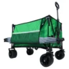 FURNIinspire Outdoor Serving Carts Colorful Heavy-Duty 480lbs Folding Wagon Cart With Bonus Picnic Mat All Terrain Wheels, Green, 37.4"*23.03"*38.98" -Outdoor Kitchen & Living GUEST eda16df4 1e81 41bc b735 1a28f163254d