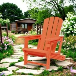 FURNIinspire Patio Accent Chairs Outdoor Folding Chairs Adirondack Chair, Portable Chair With Handles For Beach, Backyard, Orange, 31.4"*29.6"*36.4" 11 FURNIinspire Patio Accent Chairs Outdoor Folding Chairs Adirondack Chair, Portable Chair With Handles For Beach, Backyard, Orange, 31.4"*29.6"*36.4" -Outdoor Kitchen & Living GUEST ee7a82cd 5f05 4af1 a500 191f90af4c29