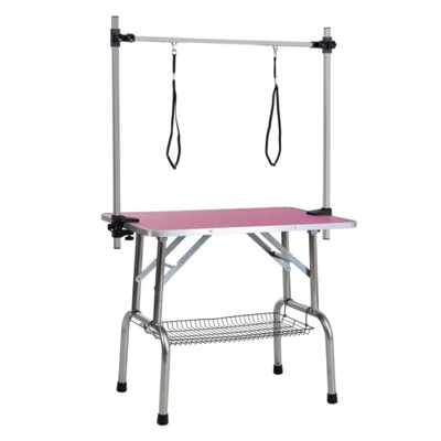 FURNIinspire Pet Grooming Tools Foldable Pet Grooming Table For Pet Large Dogs And Cats With Adjustable, Bathing Station, Pink, 44"*23.6"*65.5" 7 FURNIinspire Pet Grooming Tools Foldable Pet Grooming Table For Pet Large Dogs And Cats With Adjustable, Bathing Station, Pink, 44"*23.6"*65.5" - Image 5