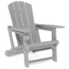 FURNIinspire Patio Accent Chairs Outdoor Folding Chairs Adirondack Chair, Portable Chair With Handles For Beach, Backyard, Gray, 31.4"*29.6"*36.4" -Outdoor Kitchen & Living GUEST f64b8deb 9dac 4783 bae7 f0e25a6eff23