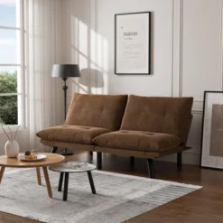 FURNIinspire Leather Feeling Convertible Folding, Modern Sofa Bed, Brown, 67"*16"*32" 8 FURNIinspire Leather Feeling Convertible Folding, Modern Sofa Bed, Brown, 67"*16"*32" -Outdoor Kitchen & Living GUEST fb53c3a6 e20c 43dd 983a b47ecbbbe387