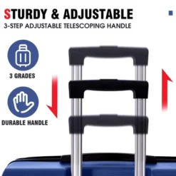 FURNIinspire Bag And Luggage Sets 3 Piece Suitcase Set, Expandable Hard Shell Carry On Luggage Sets, Travel Luggage Blue, 12"*18.3"*29.9" 9 FURNIinspire Bag And Luggage Sets 3 Piece Suitcase Set, Expandable Hard Shell Carry On Luggage Sets, Travel Luggage Blue, 12"*18.3"*29.9" -Outdoor Kitchen & Living GUEST fbf1fa40 8cd8 4eb6 b81b 62cd2a2f351e