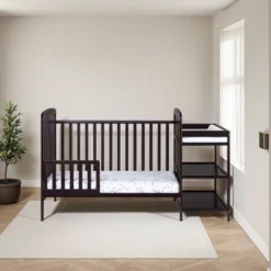 FURNIinspire Cribs Convertible Crib Baby Crib Baby Bed, Toddler Crib Changer Combo, 3 In 1 Crib Nursery Cribs For Bedroom, Black, 70.5"*30.5"*41.75" -Outdoor Kitchen & Living GUEST fe775e14 4982 4d99 8ac9 678df74389f8