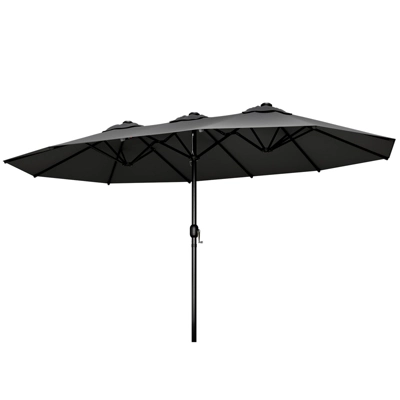 FURNIinspire Patio Umbrellas, Double Sided Twin Patio Umbrella Outdoor, Brown 11 FURNIinspire Patio Umbrellas, Double Sided Twin Patio Umbrella Outdoor, Brown - Image 9